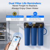 Waterdrop 3-Stage Whole House Water Filter System | 9-Stage Filtration, WD-WHF3E-SKH