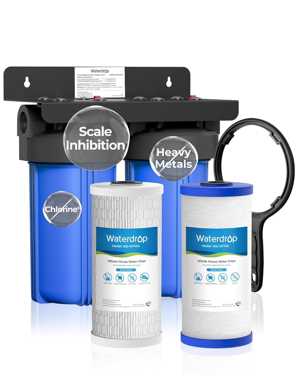 Waterdrop WHF21-SH Whole House Water Filter System for Well Water, 5 Micron