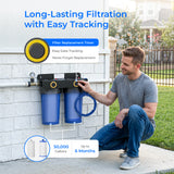 Waterdrop WHF2E-PC Whole House Water Filter System, 4-Stage Filtration | NSF/ANSI 372