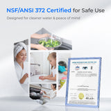 Waterdrop WHF2E-PC Whole House Water Filter System, 4-Stage Filtration | NSF/ANSI 372