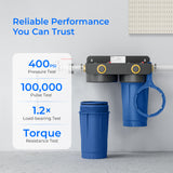 Waterdrop WHF2E-PC Whole House Water Filter System, 4-Stage Filtration | NSF/ANSI 372