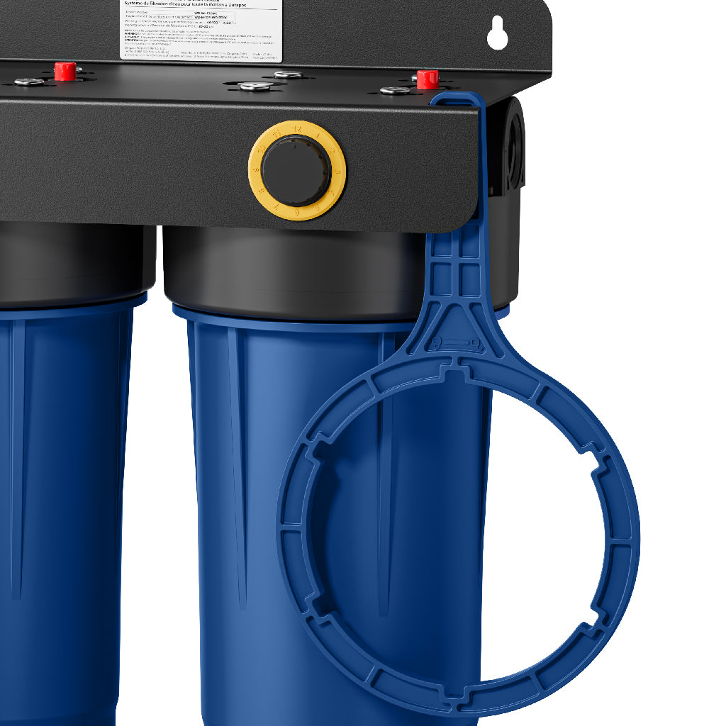 Waterdrop WHF2E-PC Whole House Water Filter System, 4-Stage Filtration | NSF/ANSI 372