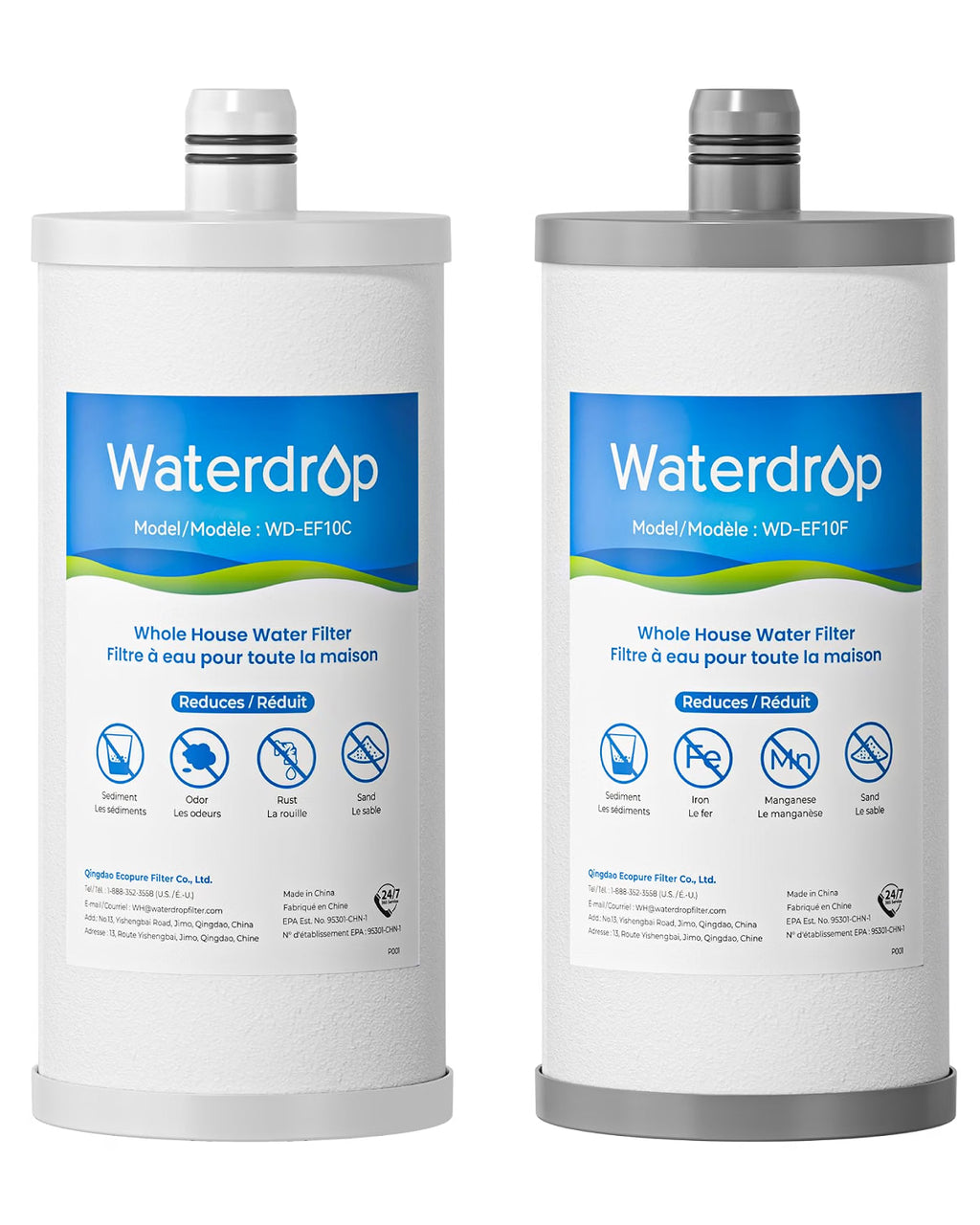 Waterdrop EF10FC Replacement Filter for WHF2E-FC Whole House Filter System