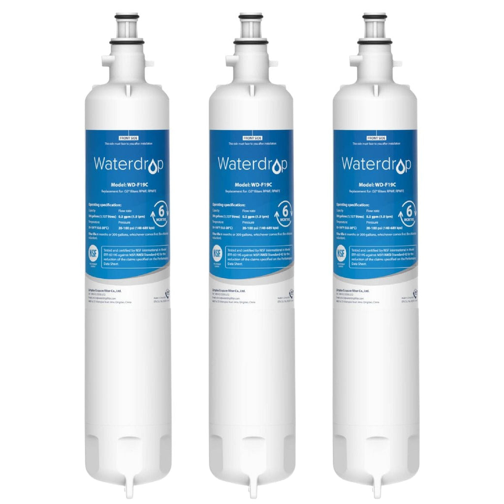 Waterdrop (Built-in CHIP) Replacement for GE® RPWFE Refrigerator Water Filter, NSF 42 & 372 Certified