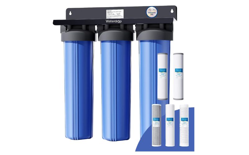 Waterdrop 3-Stage Whole House Water Filter System with 2 WF20F Replacement Filters