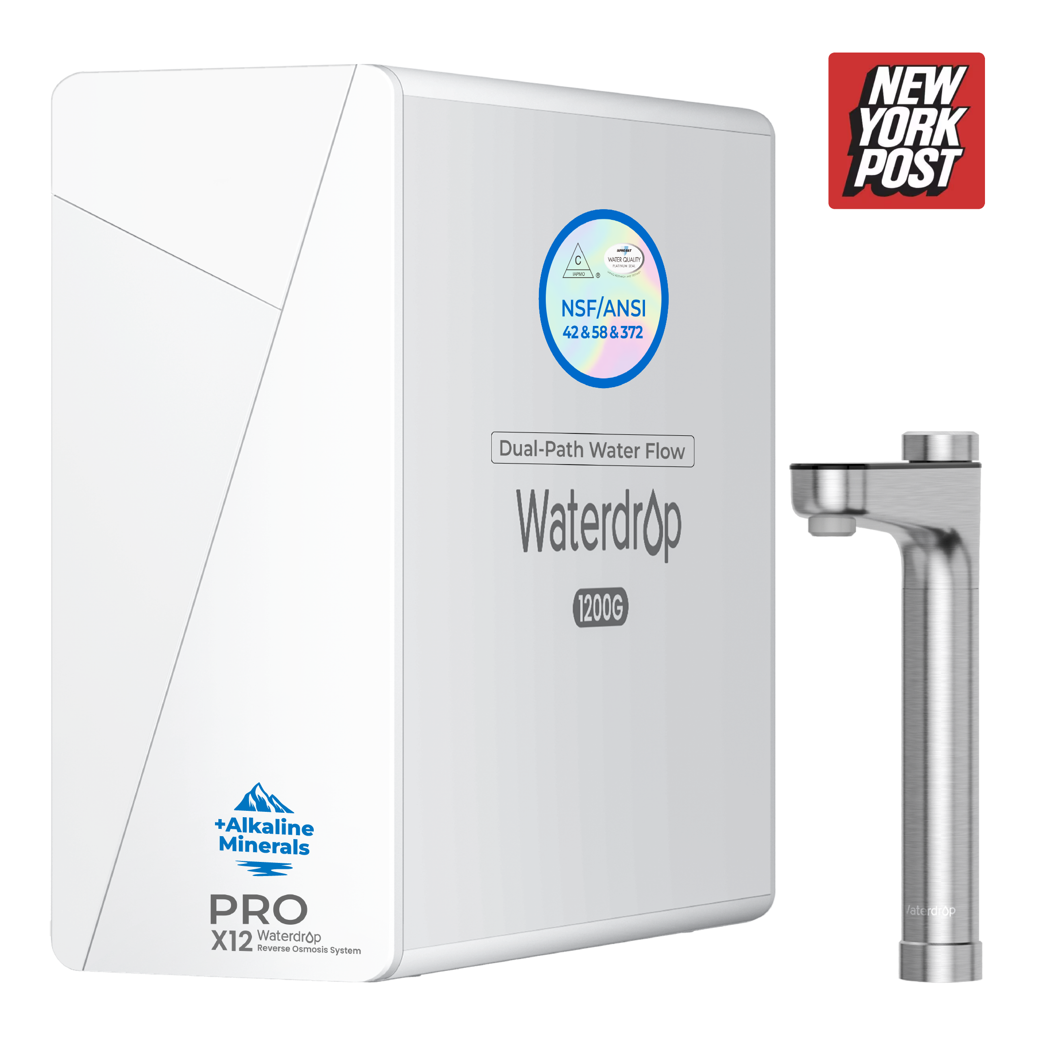 Waterdrop X Series Dual Flow Reverse Osmosis System, X12-PRO