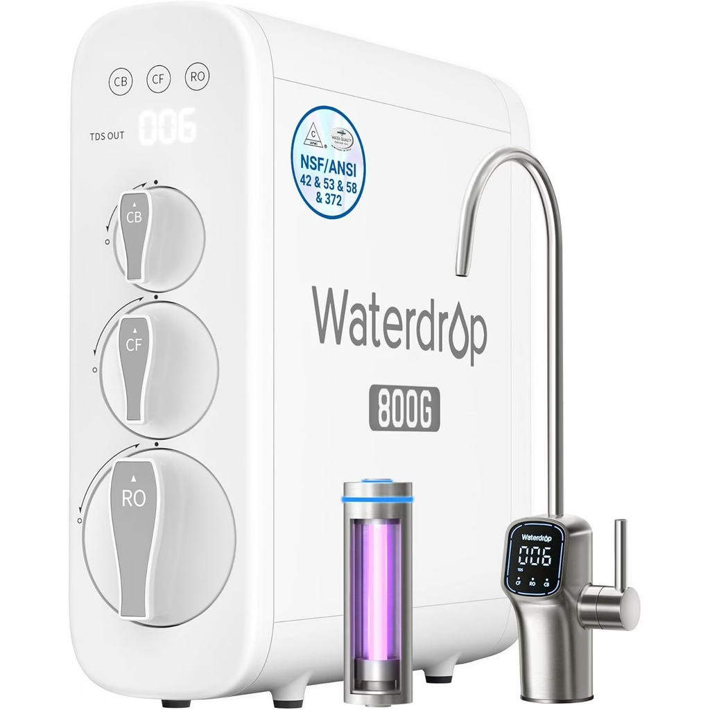 Waterdrop G3P800 Reverse Osmosis System, 800 GPD Fast Flow, NSF/ANSI 42 & 53 & 58 & 372 Certified