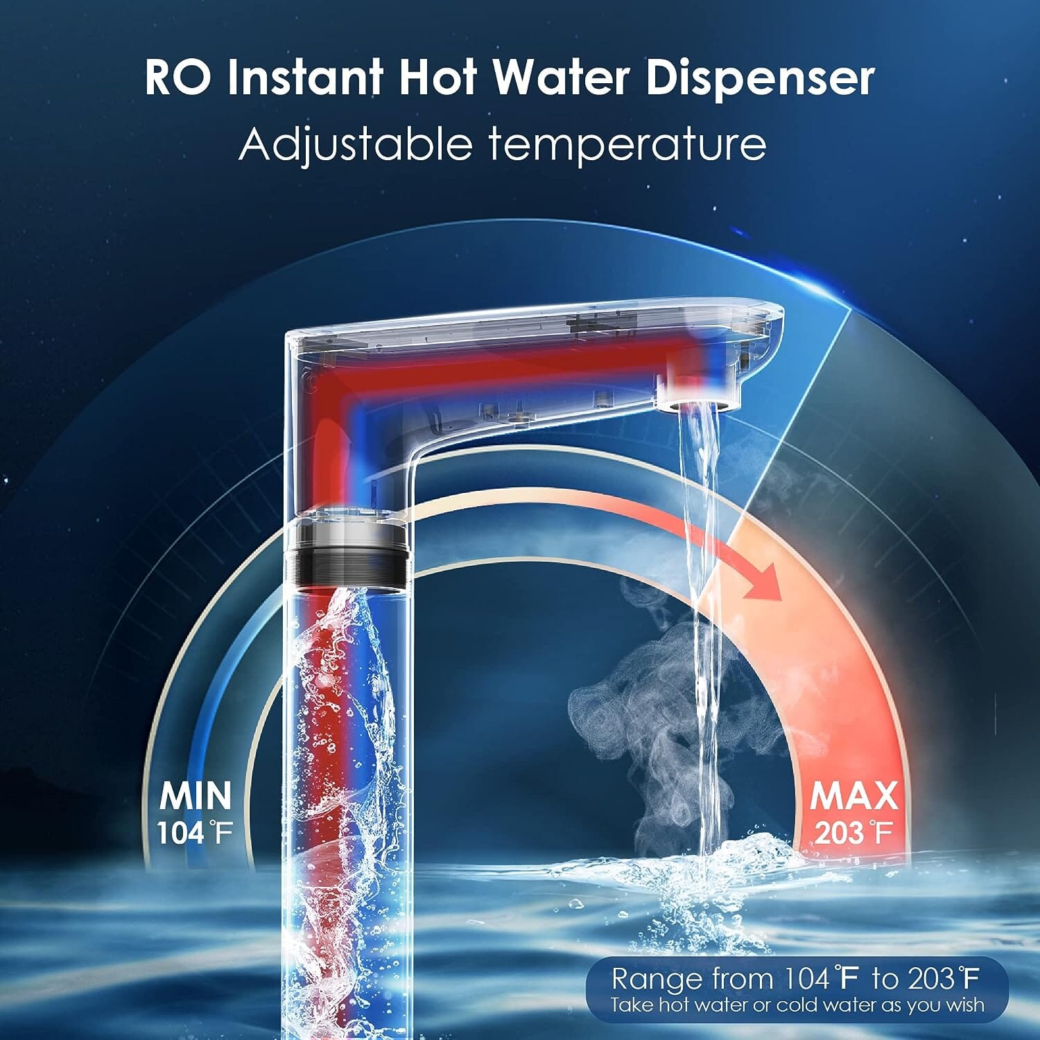 Waterdrop Instant Hot Water Dispenser, Reverse Osmosis System, K6