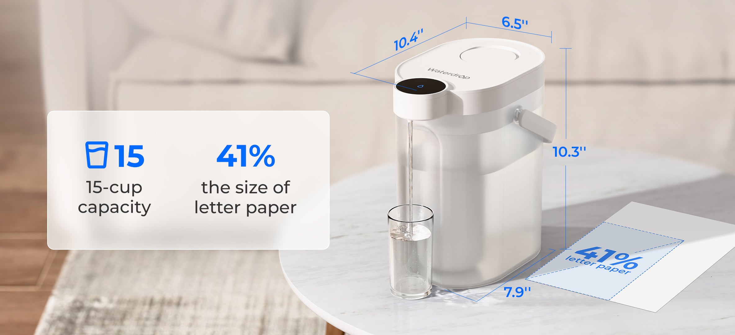 15-Cup Capacity Fits Families