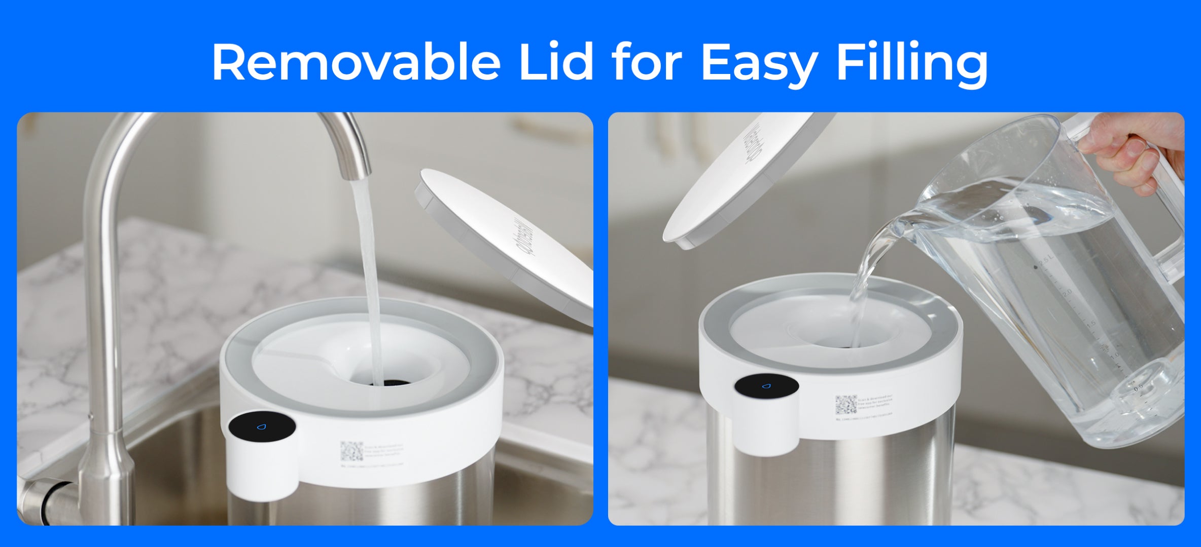 Removable Lid for Easy Filling