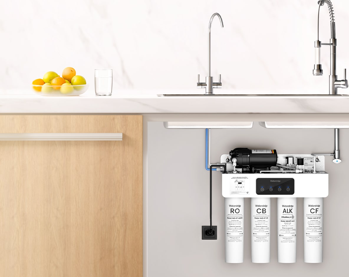 Waterdrop T4-A 450GPD Alkaline Dual Flow Reverse Osmosis System