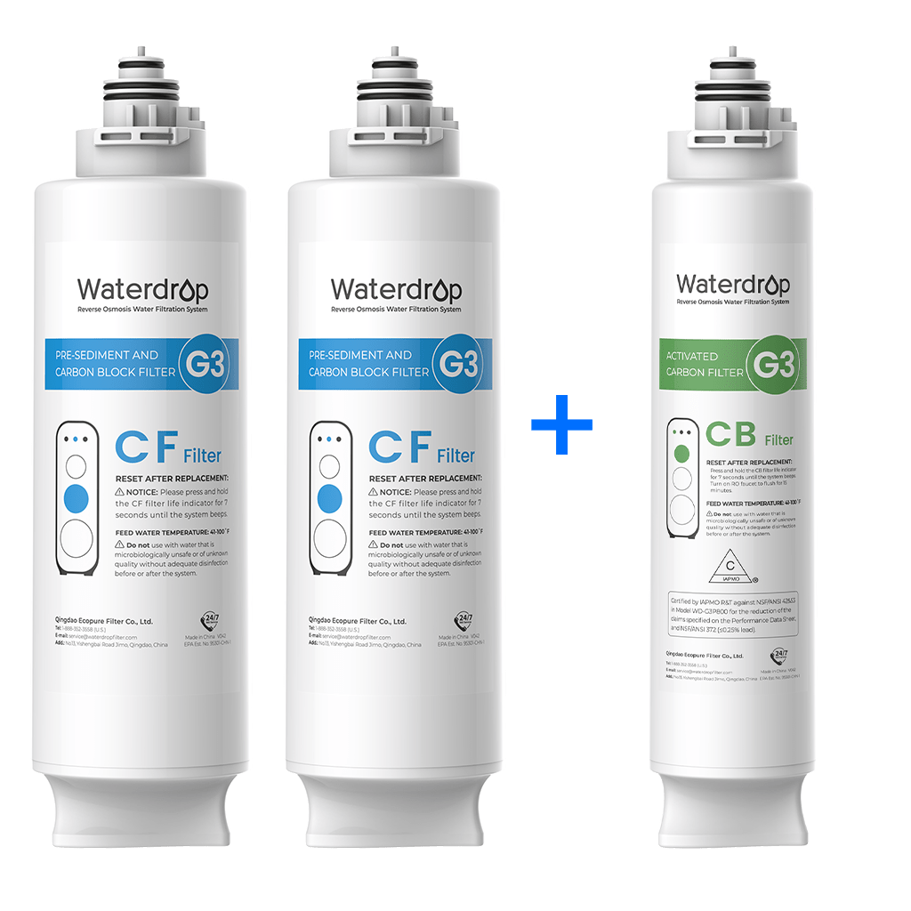 Waterdrop G3P800 RO System Replacement Filters - 800GPD