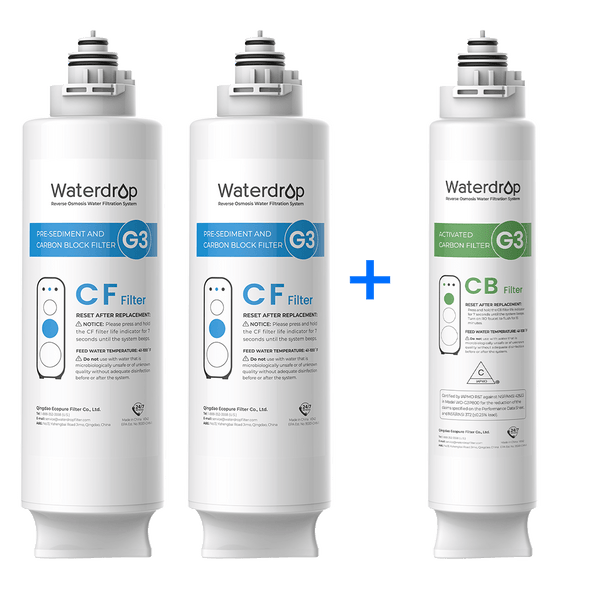 Waterdrop G3P800 RO System Replacement Filters - 800GPD