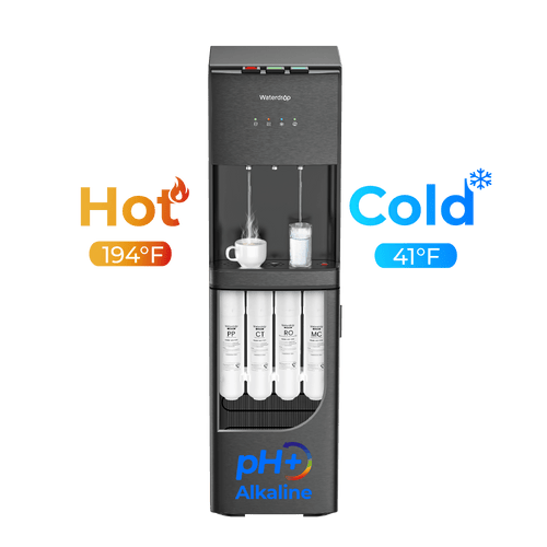 Waterdrop Y1CH Mineral Reverse Osmosis Bottleless Water Cooler, Black