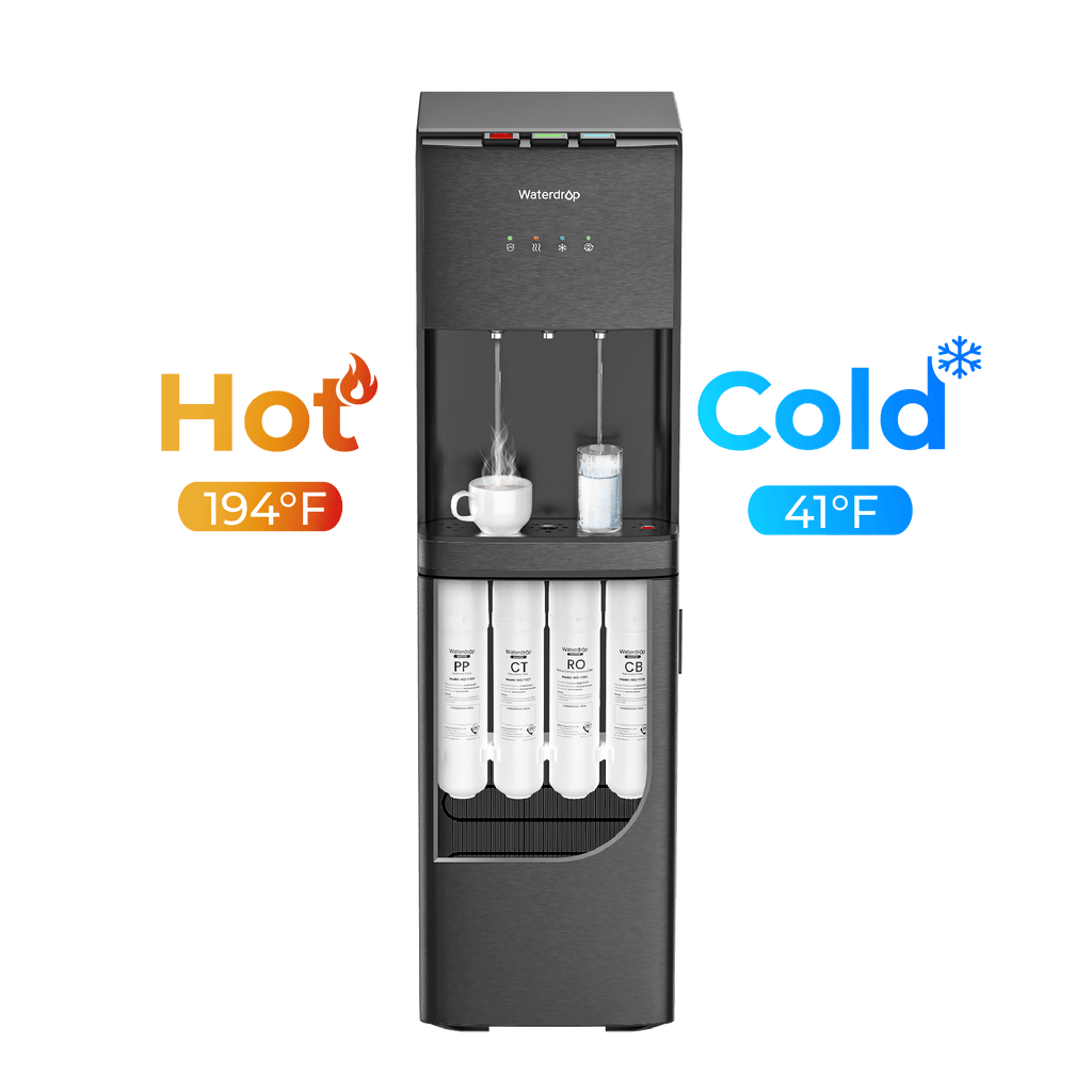 Waterdrop Y1CH Reverse Osmosis Bottleless Water Cooler, Black