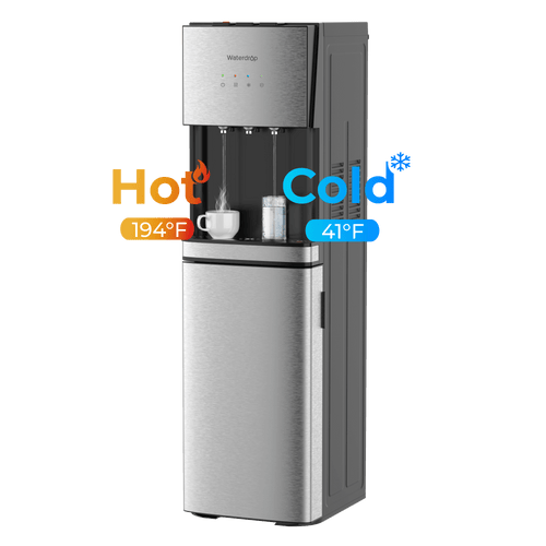 Waterdrop Y1CH Hot and Cold Bottleless Water Cooler Dispenser, Silver