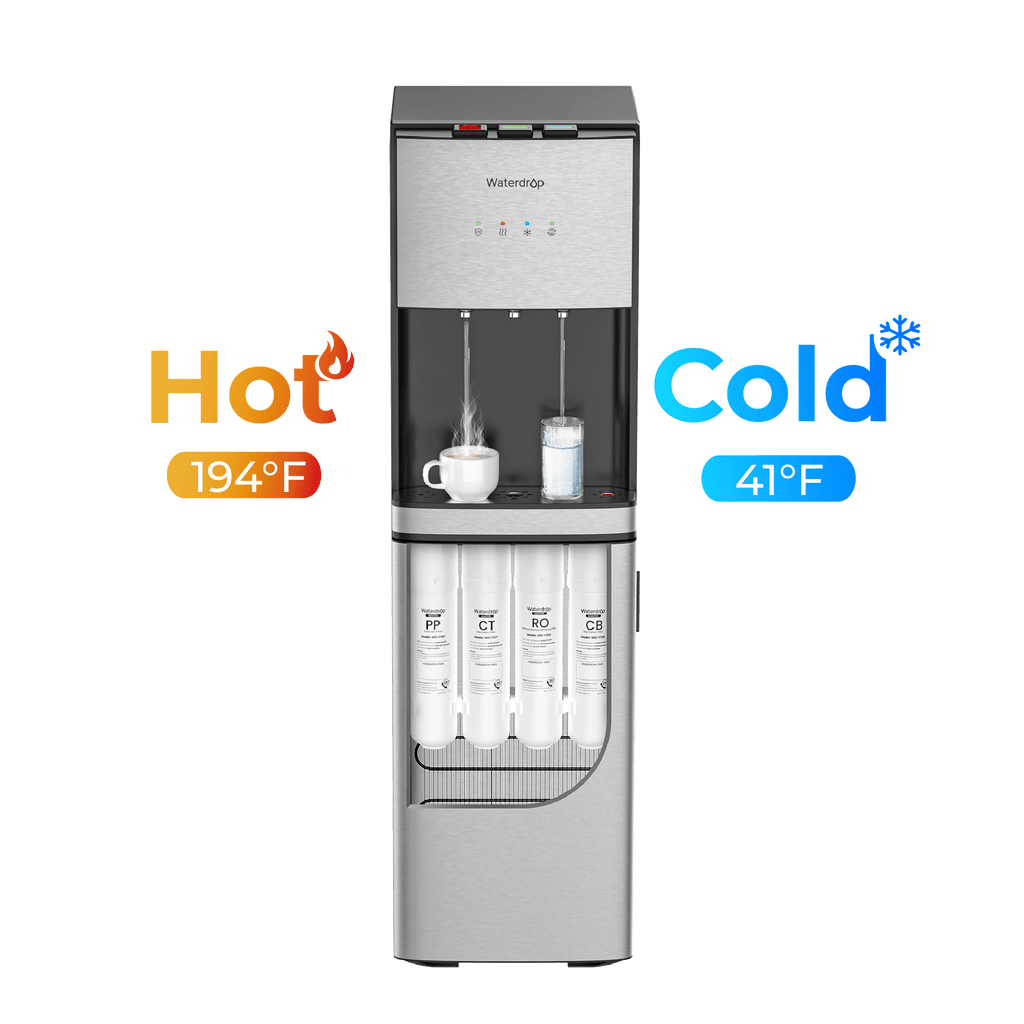 Waterdrop Y1CH Reverse Osmosis Bottleless Water Cooler, Silver