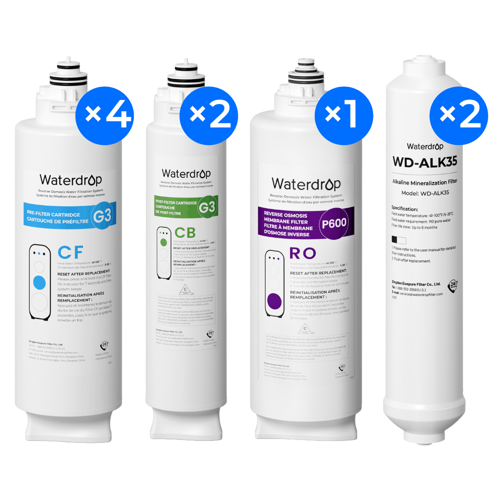 Two-Years Alkaline Replacement Filter Bundle for G3P600