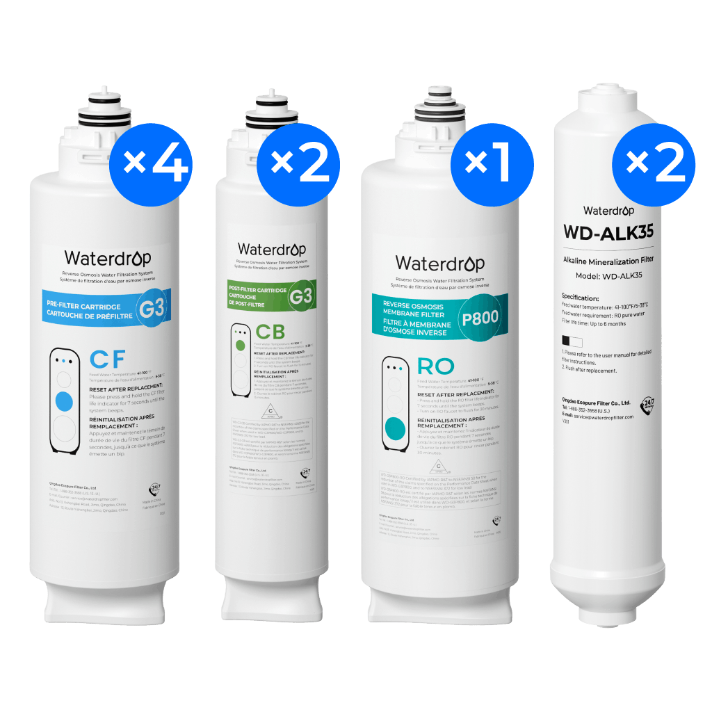 Two-Years Alkaline Replacement Filter Bundle for G3P800