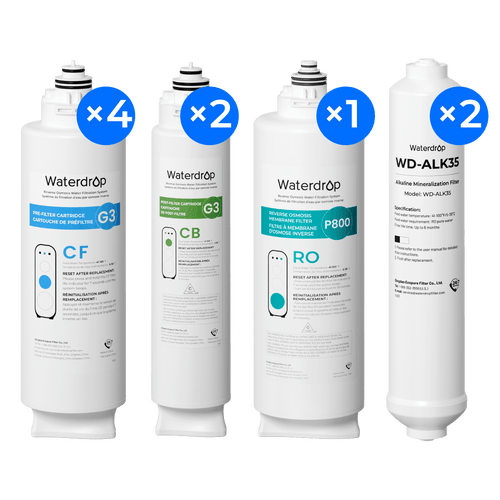Two-Years Alkaline Replacement Filter Bundle for G3P800