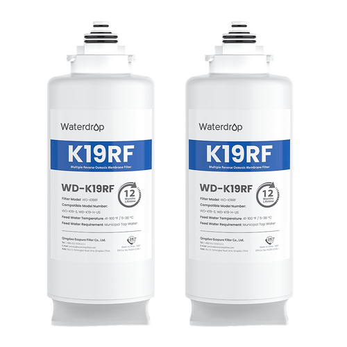 WD-K19RF Filter for Waterdrop K19-S & K19-H Reverse Osmosis System, 2-YEAR COMBO
