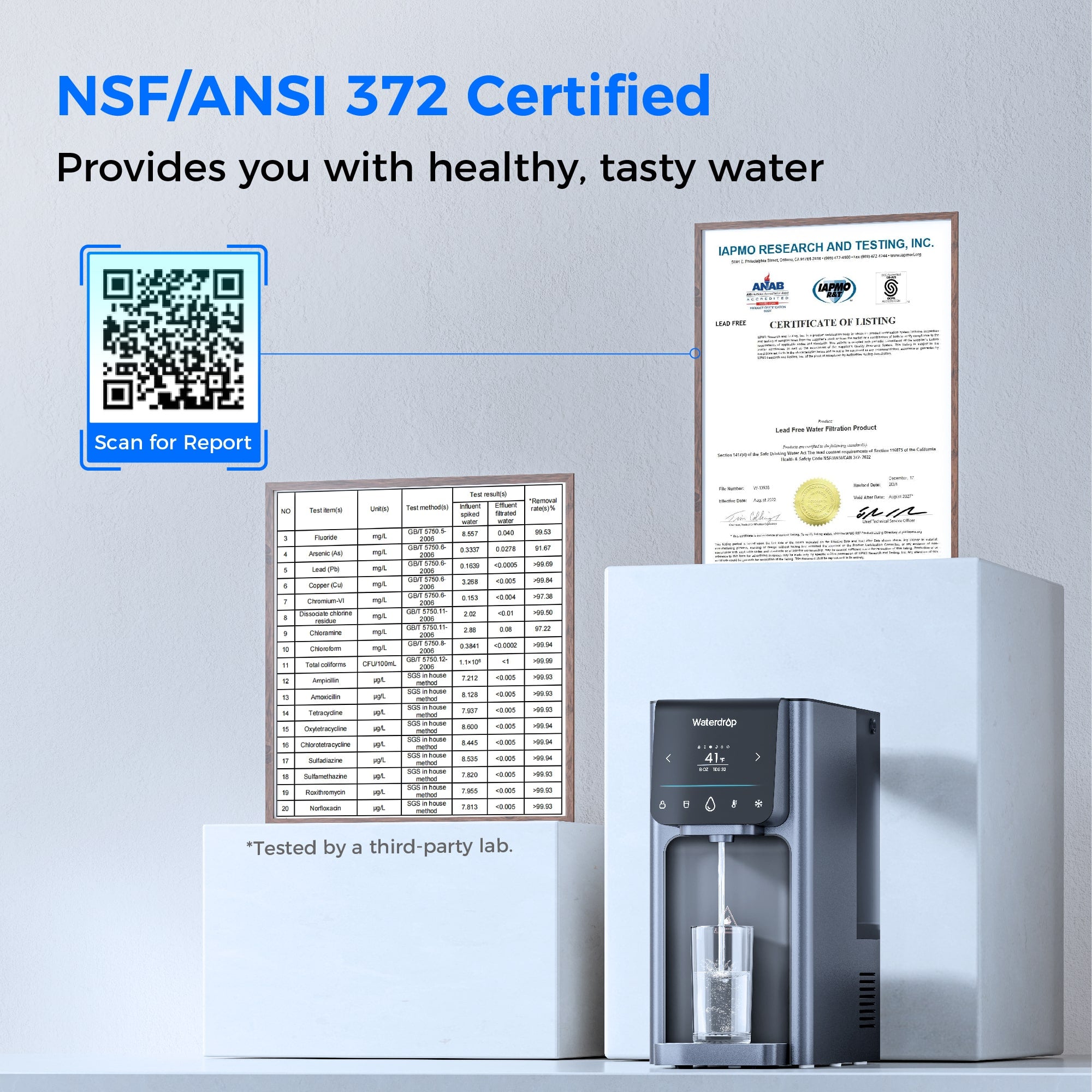 Waterdrop Reverse Osmosis Hot Cold Water Dispenser, A1 - Thumbnail 4