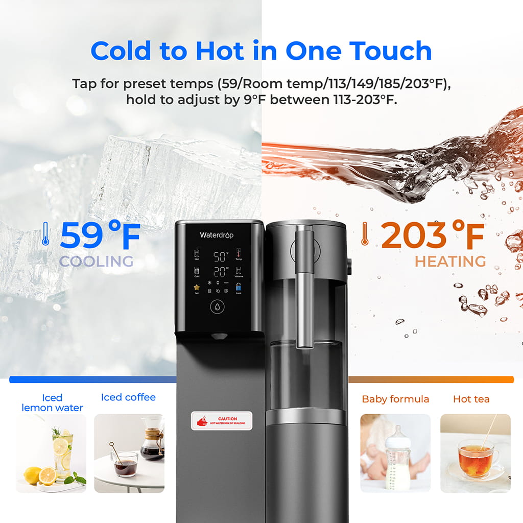 Waterdrop Remineralization Hot Cold RO Water Dispenser,  A2G