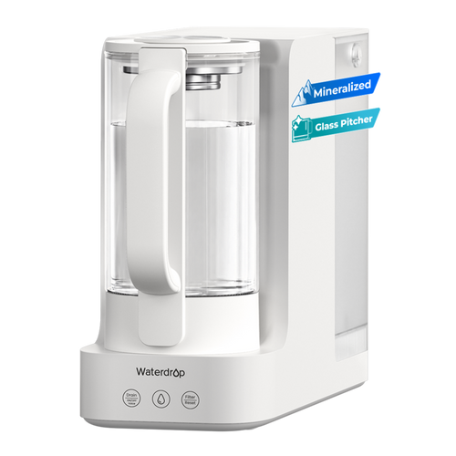 Waterdrop C2SL Countertop Mineral Reverse Osmosis System with Glass Pitcher