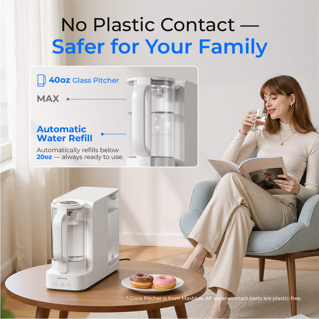 Waterdrop C2SL Countertop Mineral Reverse Osmosis System with Glass Pitcher