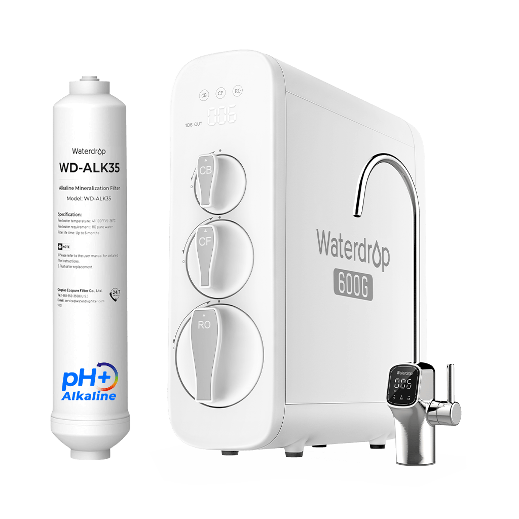 Waterdrop Instant elektrisch waterfilter, 3,5 l, 3 maanden, drinkwaterfiltersysteem, vermindert chloor, lood, kwik, PFAS, PFOA/PFOS, blauw (vermindert TDS niet Waterdrop Instant elektrisch waterfilter, 3,5 l, 3 maanden, drinkwaterfiltersysteem, vermindert chloor, lood, kwik, PFAS, PFOA/PFOS, blauw (vermindert TDS niet