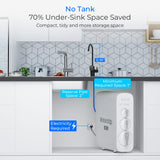 Waterdrop G3P600 Undersink Tankless Reverse Osmosis System - Black Faucet