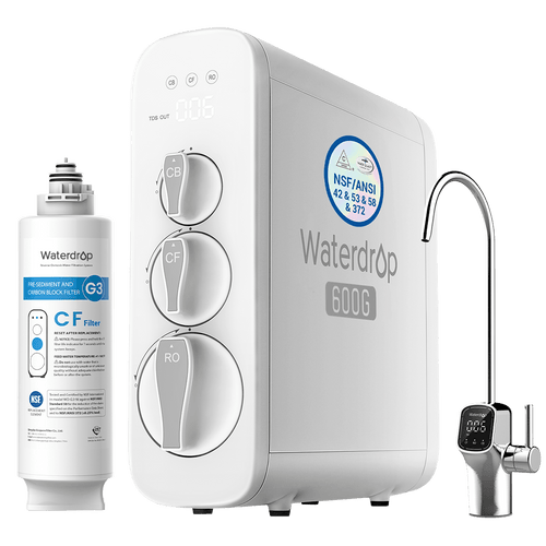 G3P600 Tankless RO System with Extra Plus a CF Filter - Waterdrop G3P600
