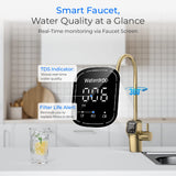 Waterdrop G3P600 Undersink Tankless Reverse Osmosis System - Gold Faucet