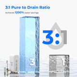 Waterdrop G3P800 Undersink Tankless Reverse Osmosis System - Gold Faucet