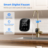 Waterdrop G3P800 Undersink Tankless Reverse Osmosis System - Gold Faucet