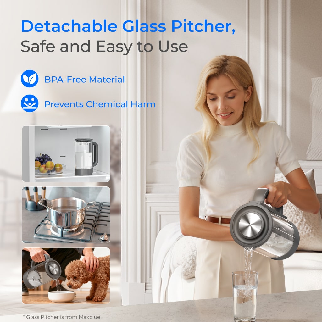 Waterdrop M6H Instant Hot Reverse Osmosis System, Countertop RO Filter