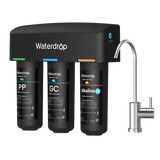 3-stage Under Sink Water Filter with Dedicated Faucet Waterdrop TSB-ALK