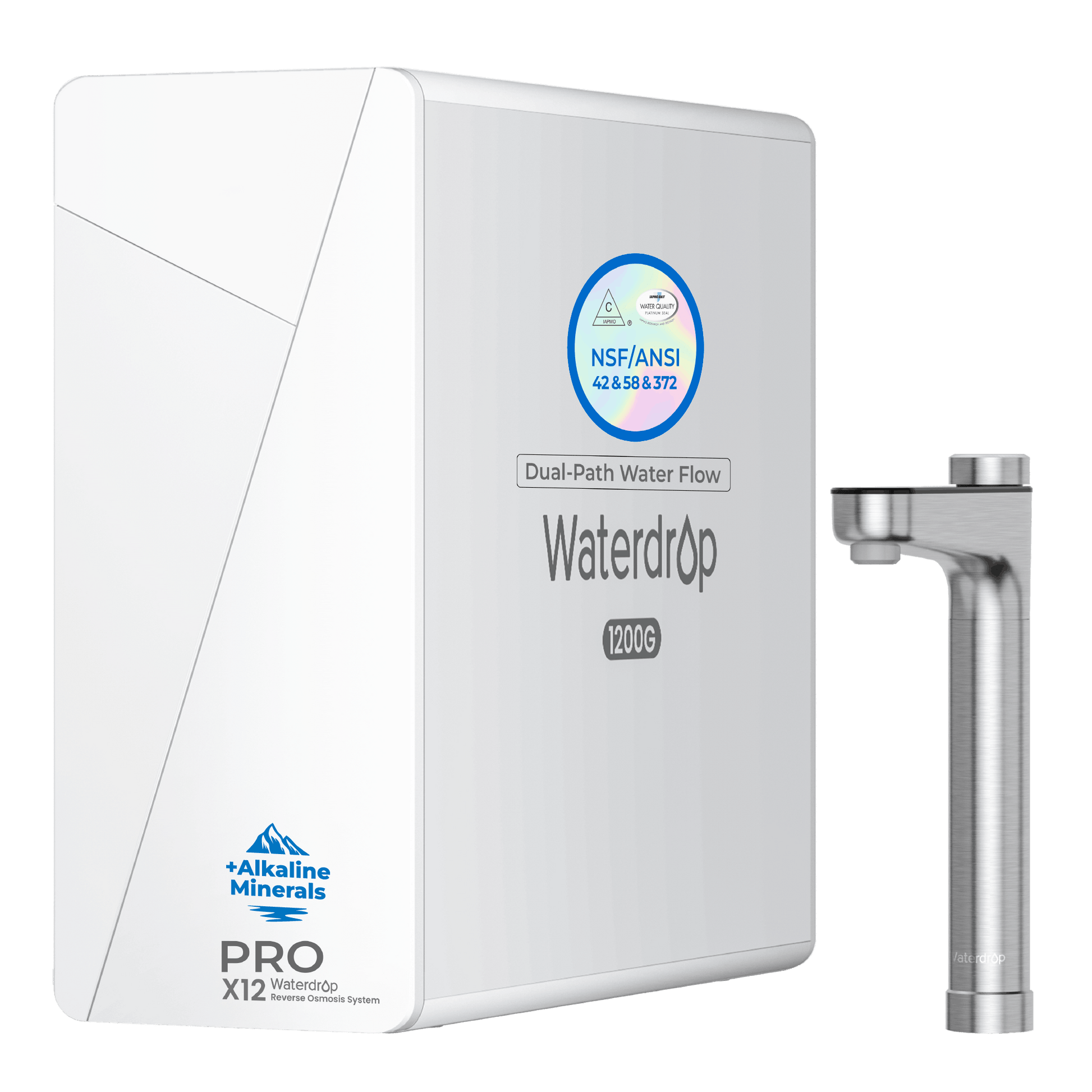 Waterdrop X Series Dual Flow Reverse Osmosis System, X12-PRO