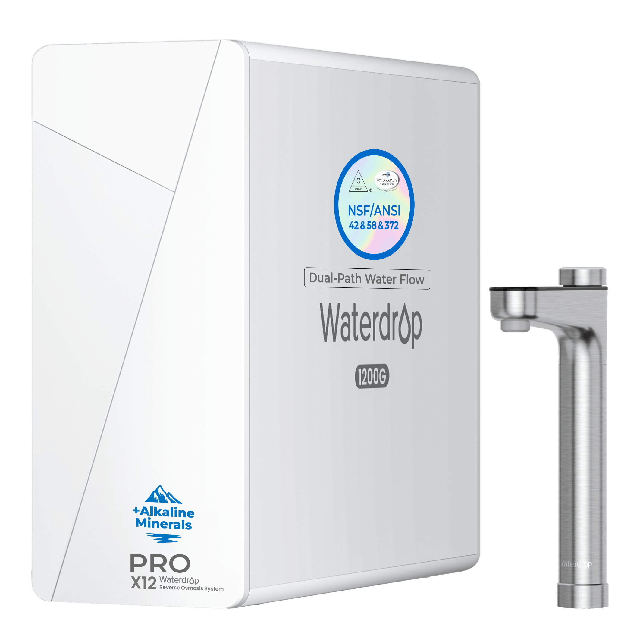 Waterdrop X Series Dual Flow Reverse Osmosis System, X12-PRO