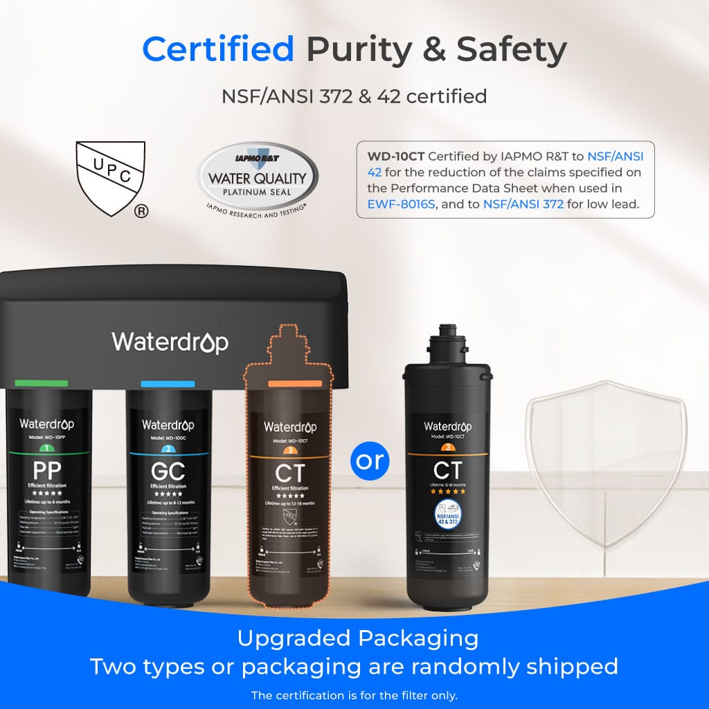 3-stage Under Counter Direct Connect Filtration System Waterdrop TSA