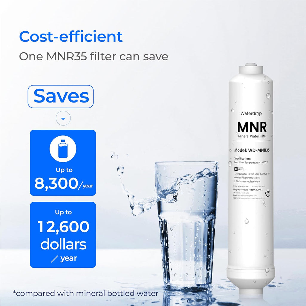 Remineralization Filter for Waterdrop Undersink Reverse Osmosis Systems-Waterdrop MNR35
