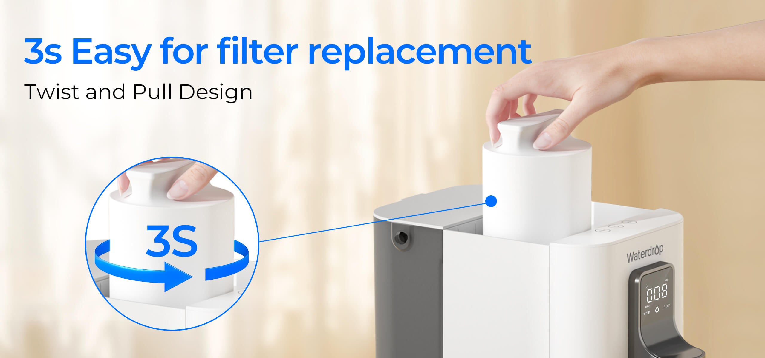 Countertop Alkaline Reverse Osmosis Water Filter System K19-SFK - Thumbnail 3