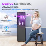 Waterdrop Y1CH Hot and Cold Bottleless Water Cooler Dispenser, Black