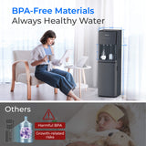 Waterdrop Y1CH Hot and Cold Bottleless Water Cooler Dispenser, Black