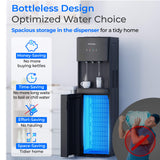 Waterdrop Y1CH Hot and Cold Bottleless Water Cooler Dispenser, Black