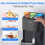 Waterdrop Y1CH Hot and Cold Bottleless Water Cooler Dispenser, Black