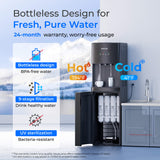 Waterdrop Y1CH Reverse Osmosis Bottleless Water Cooler, Black