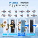 Waterdrop Y1CH Reverse Osmosis Bottleless Water Cooler, Black