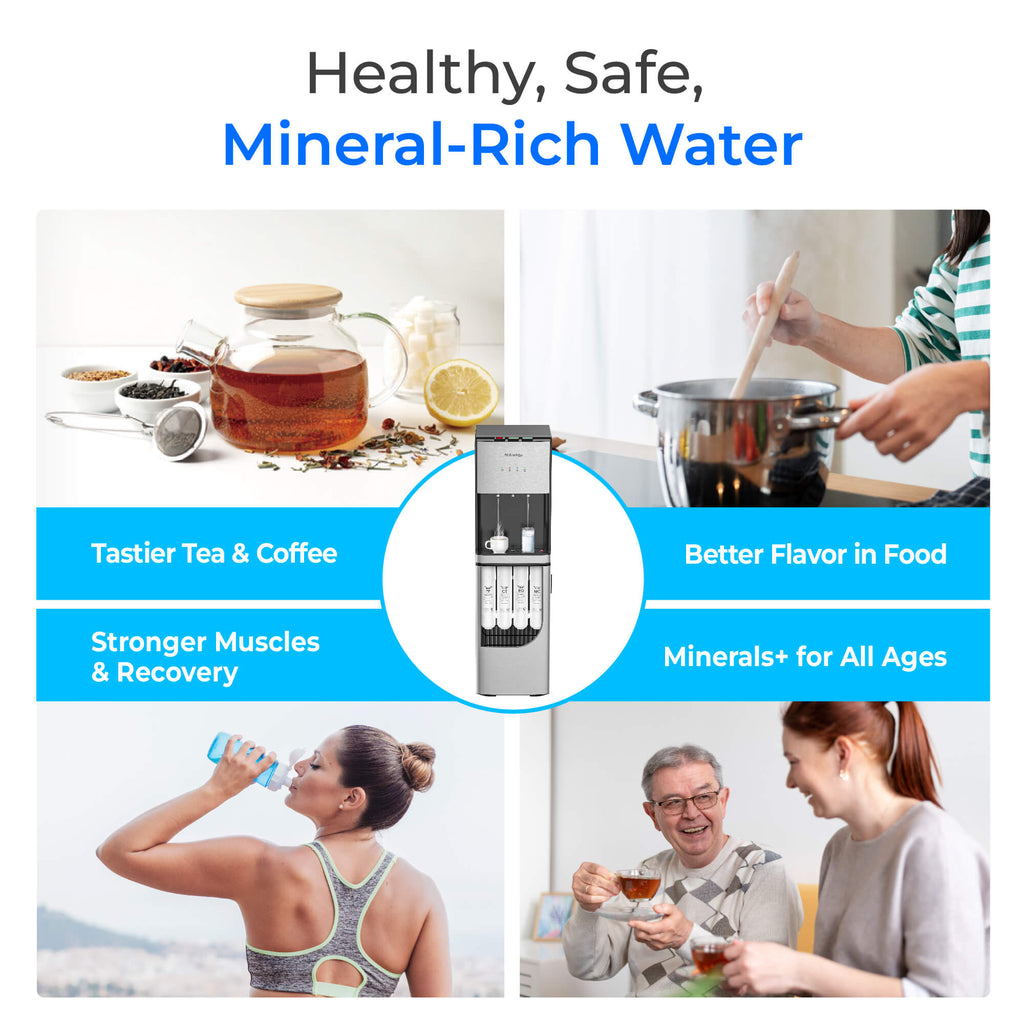 Waterdrop Y1CH Mineral Reverse Osmosis Bottleless Water Cooler, Silver