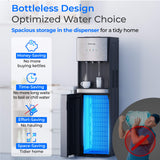 Waterdrop Y1CH Hot and Cold Bottleless Water Cooler Dispenser, Silver